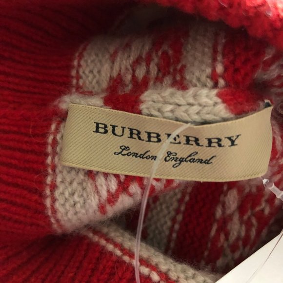 BURBERRY Wool Cashmere Pompom Beanie Hat - Picture 3 of 3